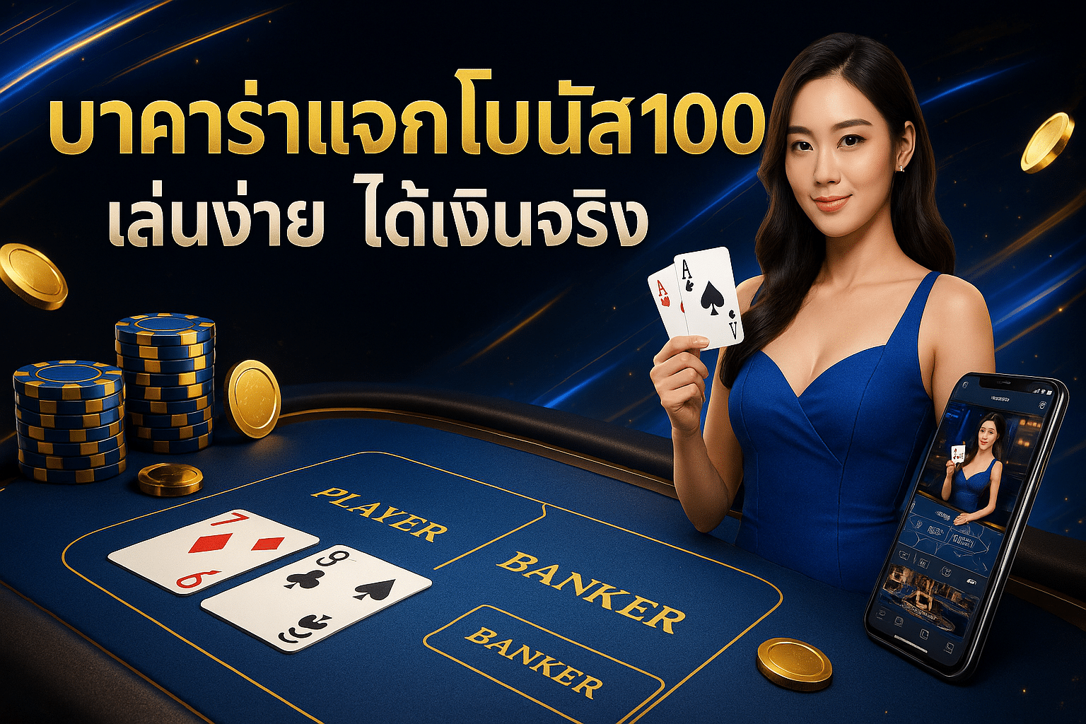 บาคาร่าแจกโบนัส100